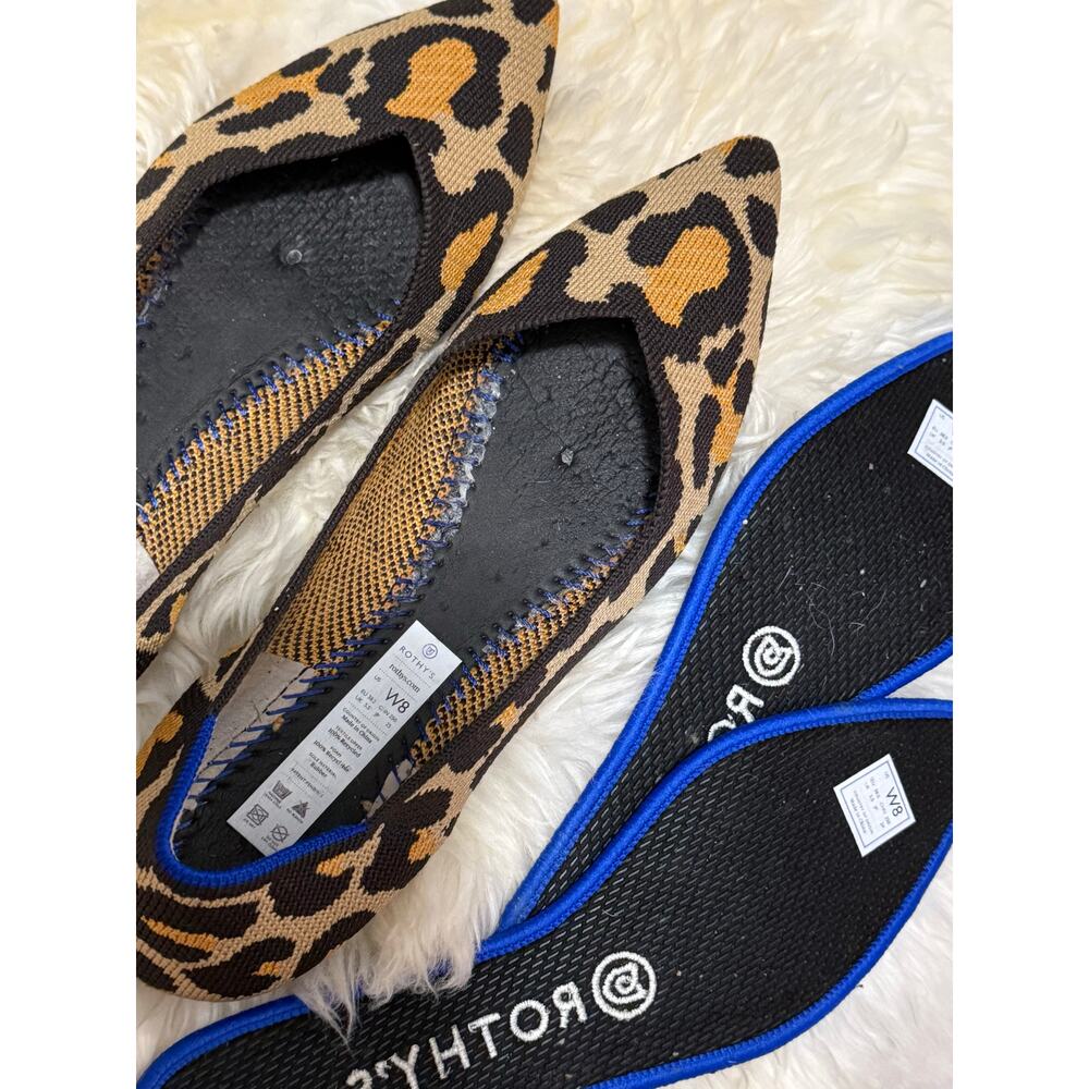 Rothy’s The Point Flats - Leopard Print - Size W8 - image 1